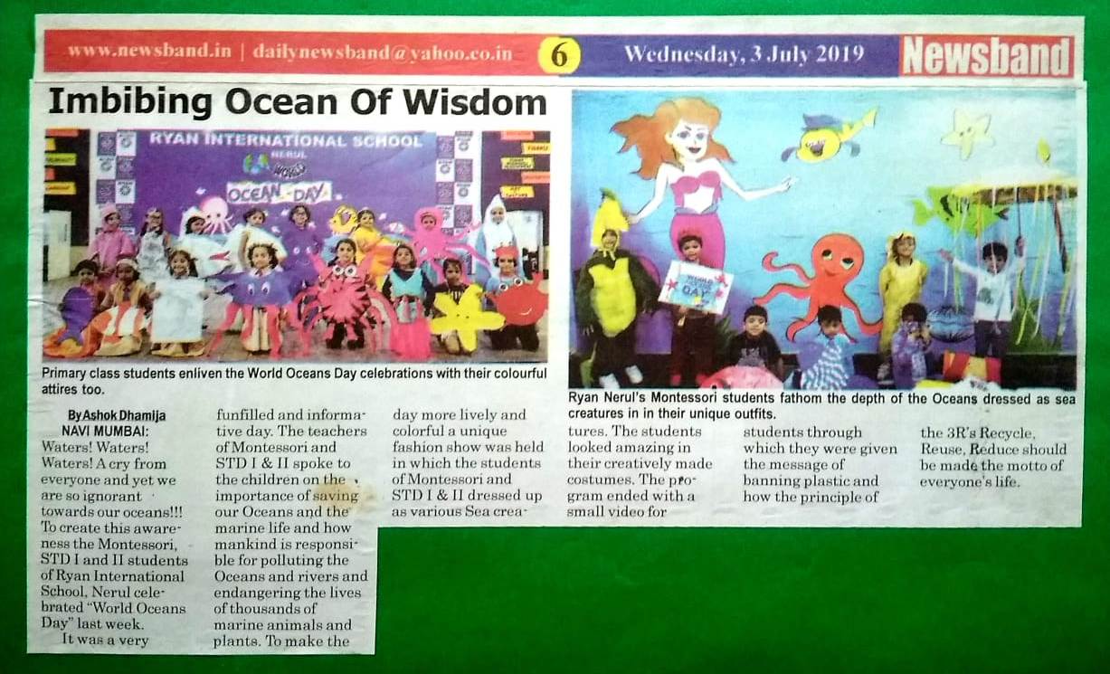 Imbibing ocean of wisdom - Ryan International School, Nerul